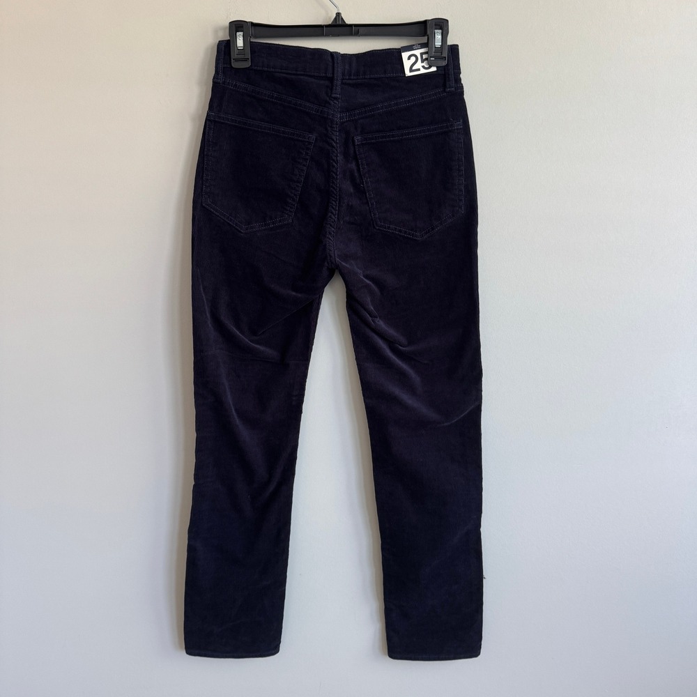 Gap Vintage Slim High Rise Corduroy Pants Navy Blue Size 25 0R Stretch NWT - Picture 2 of 5